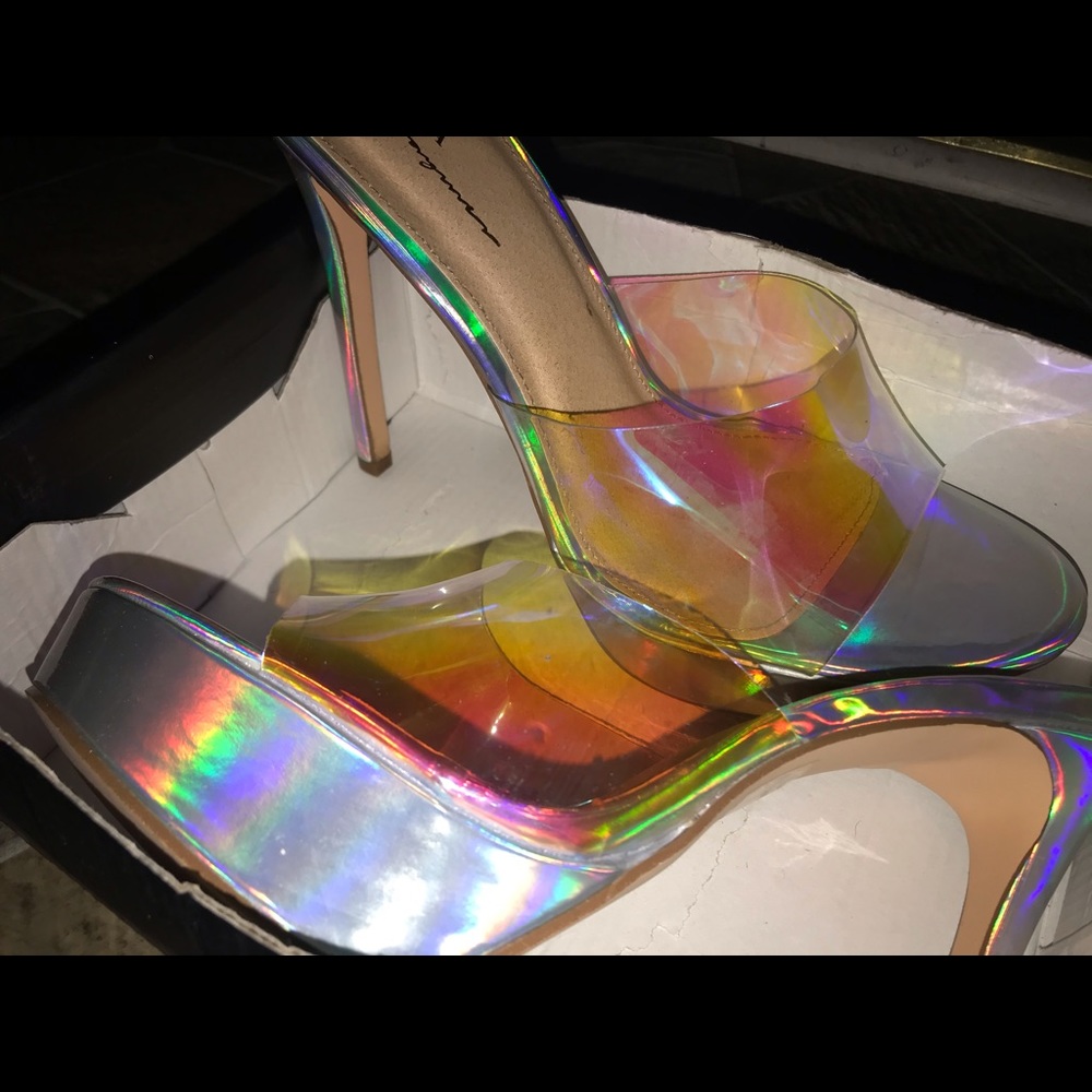 Iridescent Platform Heels